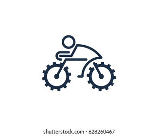 Bike Gear Icon Logo Design Element