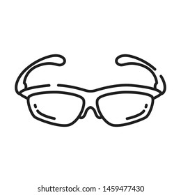 Bike glasses bicycle line icon logo design