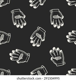 bike glove doodle seamless pattern background