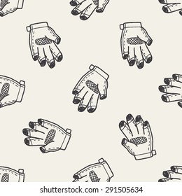 bike glove doodle seamless pattern background