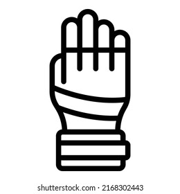 Bike gloves icon outline vector. Hand keeper. Sport glove