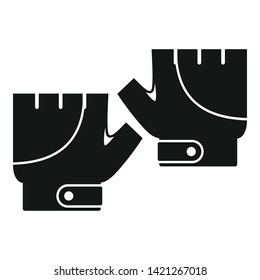 Bike gloves icon. Simple illustration of bike gloves vector icon for web design isolated on white background
