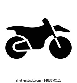 bike glyph flat vector icon