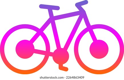 Bike Glyph Gradient Vector Icon Design
