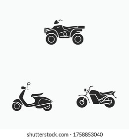 Bike glyph icon set Vol.1