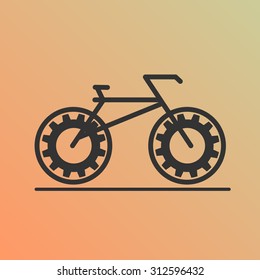 bike with gradient color background