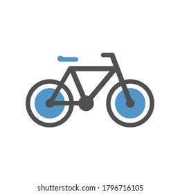 Bike - gray blue icon isolated on white background