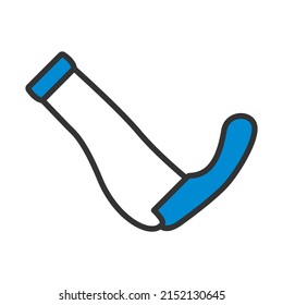 Bike Grips Icon. Editable Bold Outline With Color Fill Design. Vector Illustration.