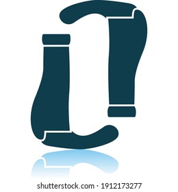 Bike Grips Icon. Shadow Reflection Design. Vector Illustration.