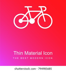 Bike of a gymnast red and pink gradient material white icon minimal design