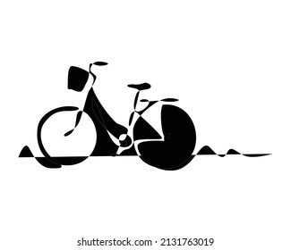 bike hand drawn line art