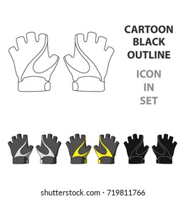 Bike hand gloves for cyclists. Protective equipment for athletes.Cyclist outfit single icon in cartoon style vector symbol stock illustration.