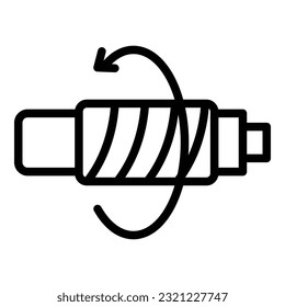 Fahrradgriff Symbol-Umrissvektor. Motorradausrüstung. Biker-Jacke