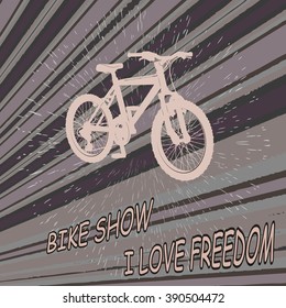 
Bike and a healthy lifestyle are inseparable
Modern mountain bike on the background of the rays. for exhibition design, store, sports. totally vector illustration
