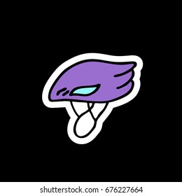 bike helmet doodle icon, sticker
