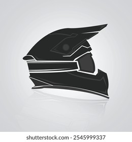 Capacete de bicicleta, ícones de capacete de bicicleta, ícones exclusivos, capacete, capacete de bicicleta de montanha com fundo prateado, ilustração Vetor