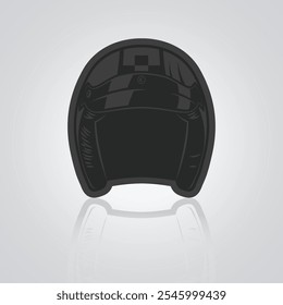 Capacete de bicicleta, ícones de capacete de bicicleta, ícones exclusivos, capacete, capacete de bicicleta de montanha com fundo prateado, ilustração Vetor