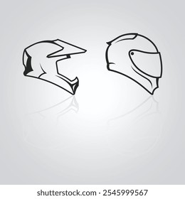 Capacete de bicicleta, ícones de capacete de bicicleta, ícones exclusivos, capacete, capacete de bicicleta de montanha com fundo prateado, ilustração Vetor