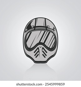 Bike helmet, bike helmet icons, unique icons, helmet, mountain bike helmet with silver background, Vector illustration