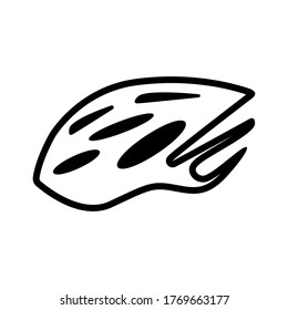 bike helmet, road biking, safety icon vector
