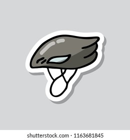 bike helmet sticker doodle icon