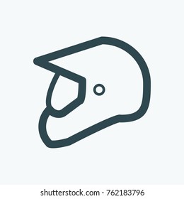 Bike helmet vector icon