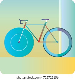 Bike icon background. Vector