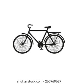 The bike icon. Bicycle symbol. Flat Vector illustration