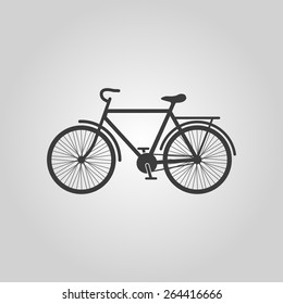 The bike icon. Bicycle symbol. Flat Vector illustration