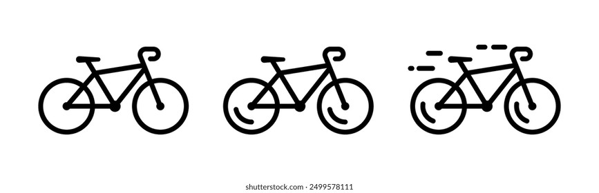 Bike icon. Bicycle symbol. Riding a bike vector illustration. Cyclist transport sign. Bicycle lifestyle concept isolated.