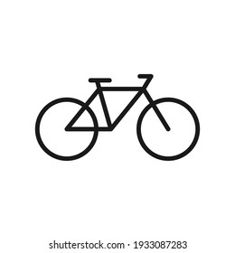 Bike icon. Bicycle symbol. Vector illustration isolated on white