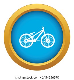Bike icon blue vector isolated on white background for any design