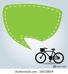 Bike icon with bubbles