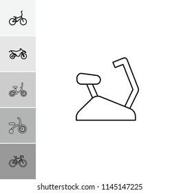 Bike icon. collection of 6 bike outline icons such as bicycle. editable bike icons for web and mobile.