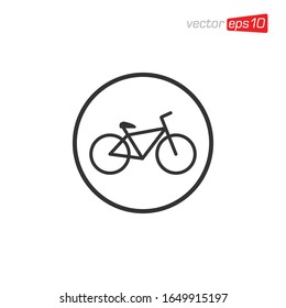 Plantilla de vector de diseño de icono de bicicleta
