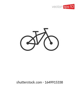 Plantilla de vector de diseño de icono de bicicleta