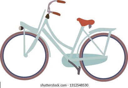 bike icon of dutch classic bicycle without background