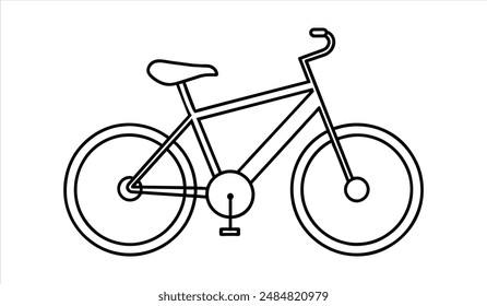 bike icon. Editable stroke. Vector illustration.