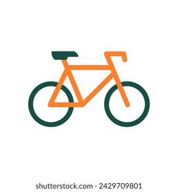 Icono de la bicicleta Diseño plano simple vector deportivo perfecto web e ilustración móvil