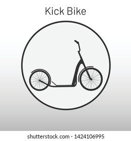 Bike icon, flat vector, black detailed bicycle illustration
