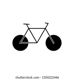 Bike icon. Flat vector illustration in black on white background. EPS 10