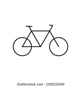 Bike icon. Flat vector illustration in black on white background. EPS 10