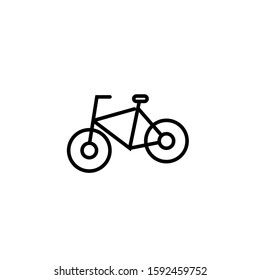 Bike icon. Flat vector illustration in black on white background. EPS 10