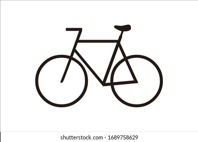 Bike icon. Flat vector illustration in black on white background