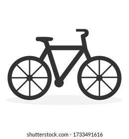 Bike icon. Flat vector illustration isolated on white background.