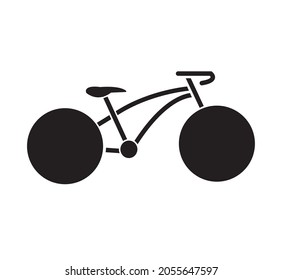 Bike Icon. Flat Vector Illustration In Black On White Background.Track Cycling. EPS 10