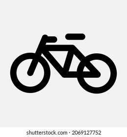 Bike icon. Flat vector illustration in black on white background. EPS 10