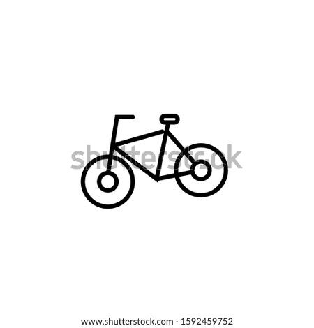 Bike icon. Flat vector illustration in black on white background. EPS 10