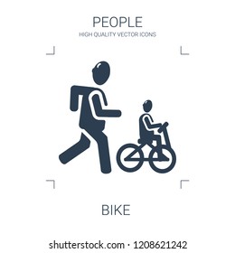 bike icon. high quality filled bike icon on white background. from people collection flat trendy vector bike symbol. use for web and mobile