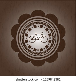 bike icon inside wooden signboards